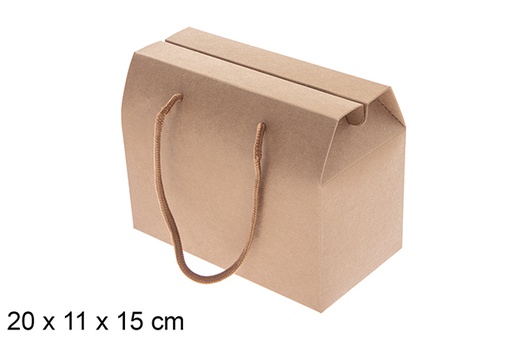 [121586] Bolsa regalo cartón Navidad con ventanilla 20x11 cm