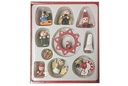 Pack 10 figuras de Navidad madera decorado surtido 15 cm