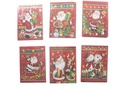 Postal Navidad decorada Papa Noel 17x12 cm