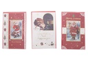 Postal Navidad decorada Papa Noel 19x12 cm