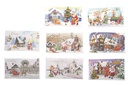Postal Navidad decorada surtida 21,5x12 cm