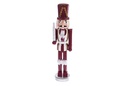 Cascanueces rojo de madera Navidad 40 cm