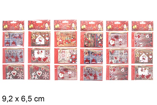 [121619] Pack 9 decorated Christmas postcards 9,2x6,5 cm