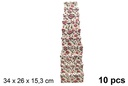 Pack 10 cajas cartón Navidad decorada 34x26 cm