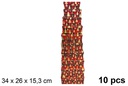 Pack 10 boîtes en carton de Noël décorées 34x26 cm