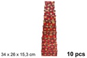 Pack 10 boîtes en carton de Noël décorées  34x26 cm