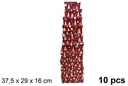 Pack 10 cajas cartón Navidad decorada 37,5x29 cm