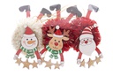 Colgante muñeco madera decorada Navidad surtido 13x8 cm