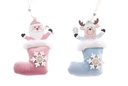 Colgante muñeco madera decorada Navidad surtido 14x9 cm