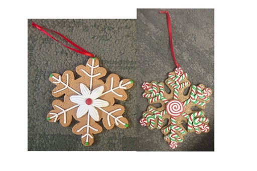[121675] Assorted snowflake pendant 8 cm