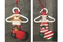 Colgante calcetín Navidad surtido 8 cm