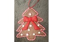 Colgante árbol de Navidad con lazo 8 cm