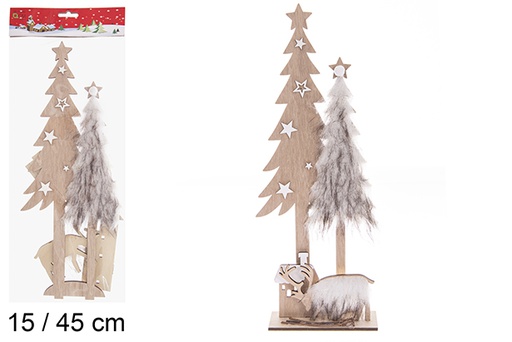 [121741] Figura madera árbol Navidad surtido 15/45 cm