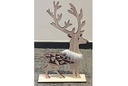 Figura madera reno Navidad 28 cm