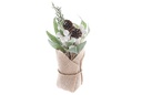 Árbol verde PVC base lino 22 cm