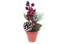 Rama navidad PVC en maceta 13 cm
