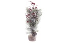 Árbol verde PVC base lino 26 cm