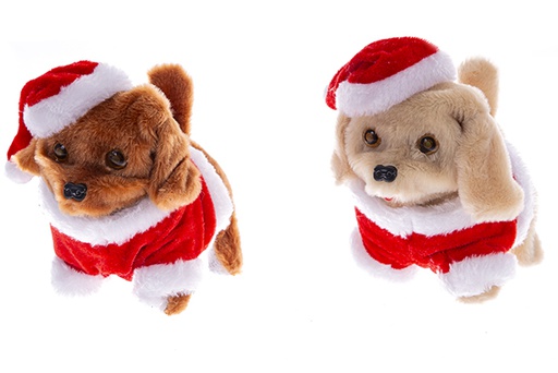 [122018] Boneca cachorro com chapéu de Natal modelos variados