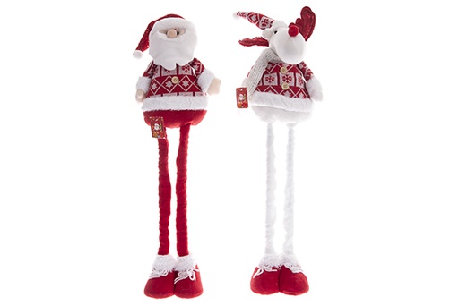[122030] Santa Claus/reindeer Christmas doll assorted