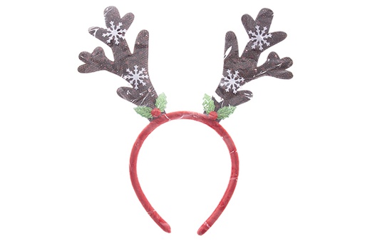 [122078] Diadema Navidad reno rojo