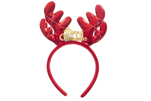 [122083] Bandeau de Noël de renne à paillettes rouges