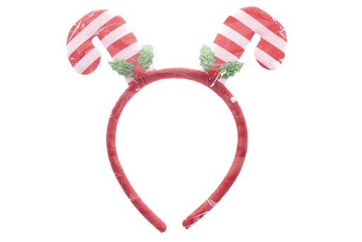 [122088] Diadema Navidad baston rayas