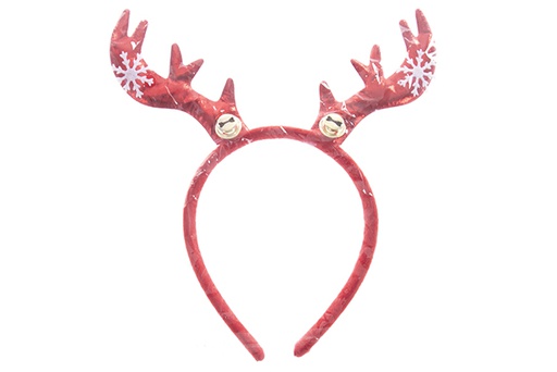 [122090] Diadema Navidad reno rojo