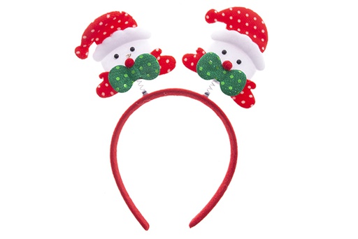 [122095] Diadema Navidad papa noel con pajarita verde