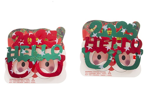 [122103] Christmas glasses 2 assorted colors