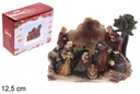 Nacimiento peseble resina 8 piezas 12.5 cm
