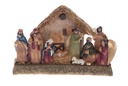 Nacimiento peseble resina 9 piezas 17 cm