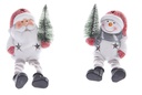 Papa Noel/muñeco de nieve con árbol resina 18 cm