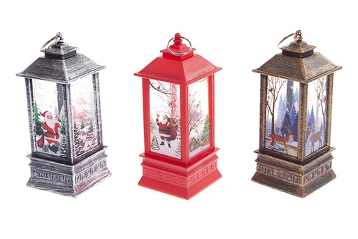 [122172] Lámpara LED decorada Navidad surtida para colgar 19 cm