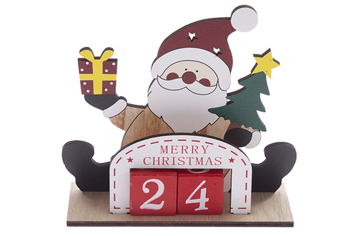 [122234] Wooden calendar for Christmas decoration 13 cm