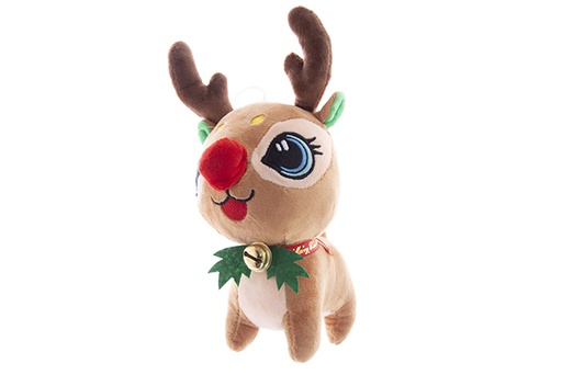 [122336] Christmas plush reindeer/dog assorted 23 cm