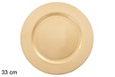 Bajo plato oro brillo 33 cm