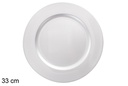 Bajo plato plata brillo 33 cm