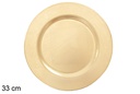 Bajo plato oro mate 33 cm