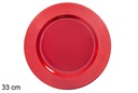 Sous assiette rouge mat 33 cm