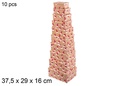 Pack 10 cajas cartón Navidad decorado gorro 37,5x29x16 cm