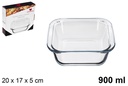 Fuente cristal cuadrada 900 ml