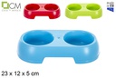 Comedero doble redondo mascota 23cm
