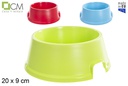 Comedero mascota redondo colores surtidos 20cm