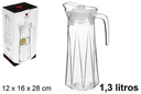 Jarra cristal con tapa 1,3 litros