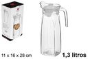 Jarra cristal con tapa 1,3 litros