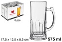 Jarro de cerveja de vidro 575 ml