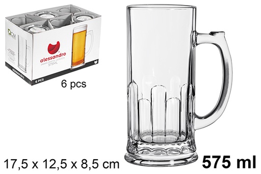 [122489] Jarra cristal cerveza 575 ml