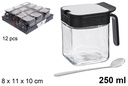 Azucarero de cristal y acero 250 gramos
