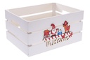 Caja madera blanca decorada Welcome 32x24.5x16cm