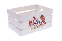 Caja madera blanca decorada Welcome 28x20x15cm